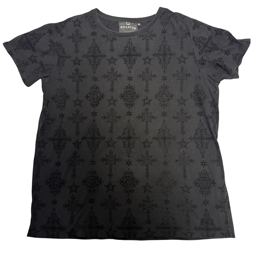 KILLSTAR Unisex Black Unholy Cross T-Shirt Size 3XL